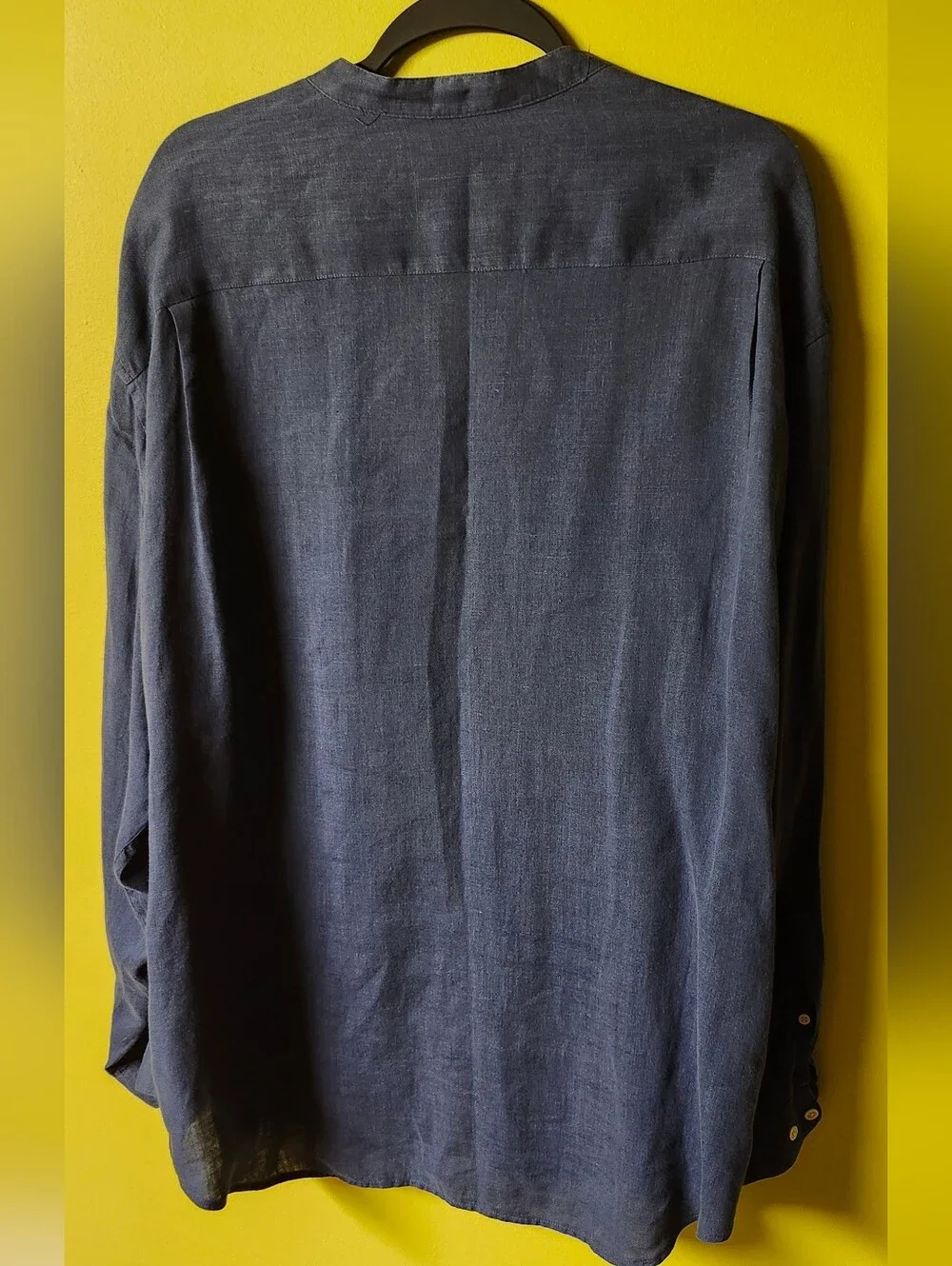 Vintage Banana Republic 100% Irish Linen Mandarin Collar Men' Shirt - L